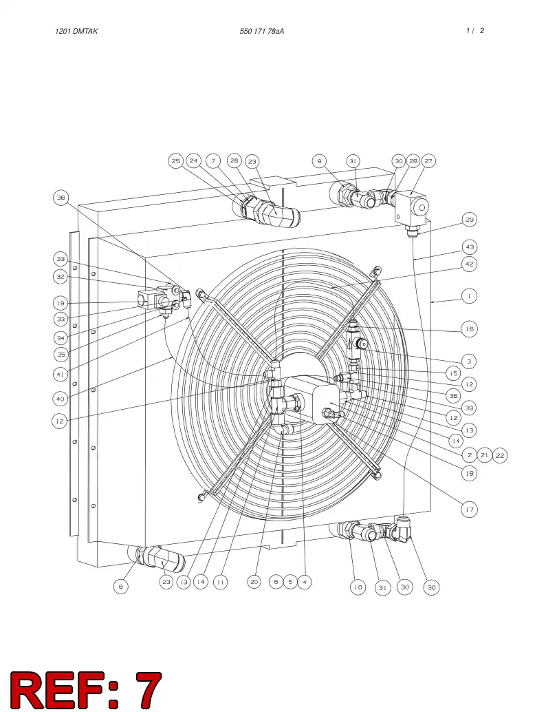80217789 802 177 89 ADAPTER (HYDRAULIC) - Sandvik Technical Drawing