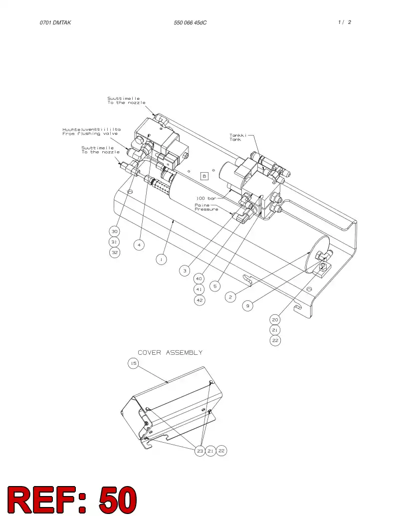 80230809 802 308 09 Hexagon head bolt (half thread) - Sandvik Technical Drawing