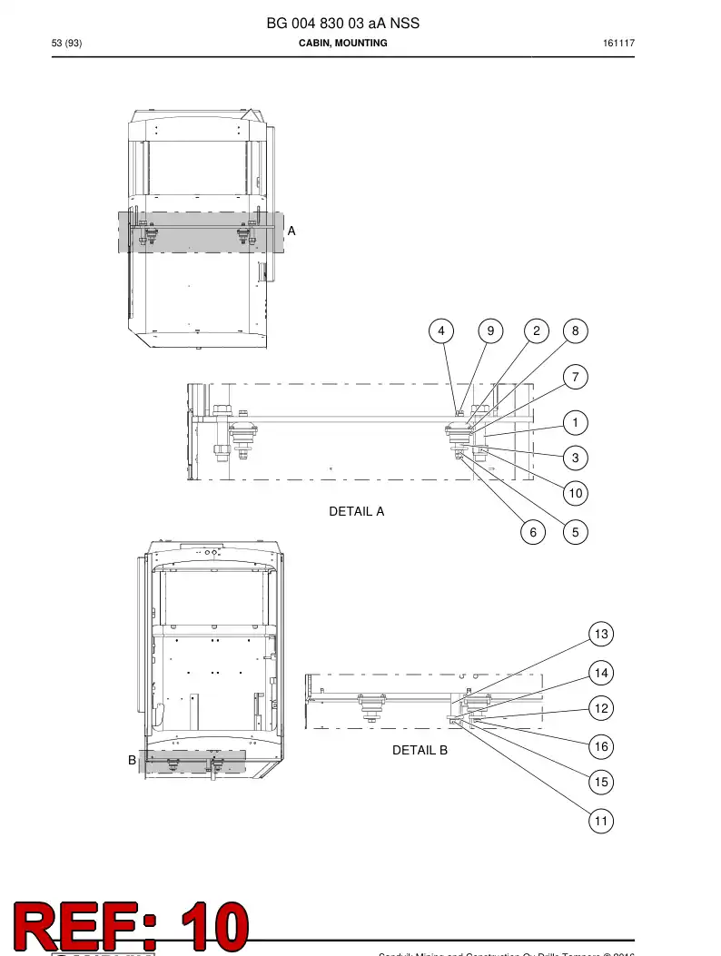80233269 802 332 69 Nut, Lock - Sandvik Technical Drawing