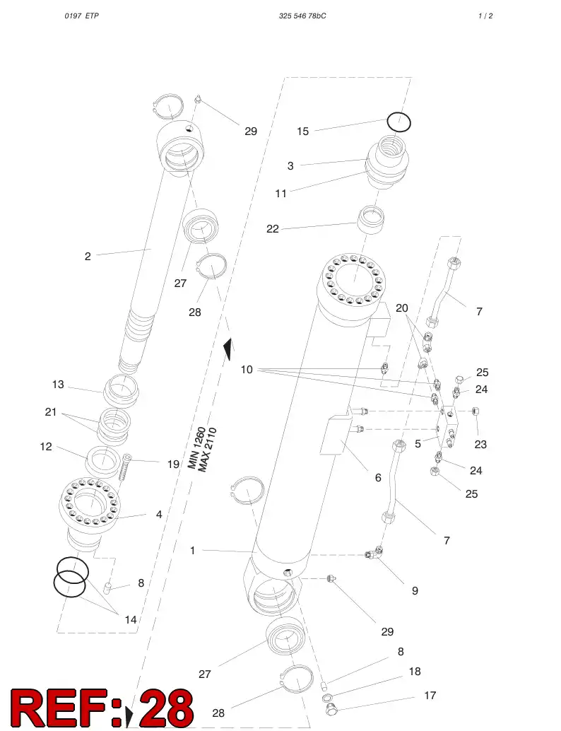 80235309 802 353 09 CIRCLIP - Sandvik Technical Drawing