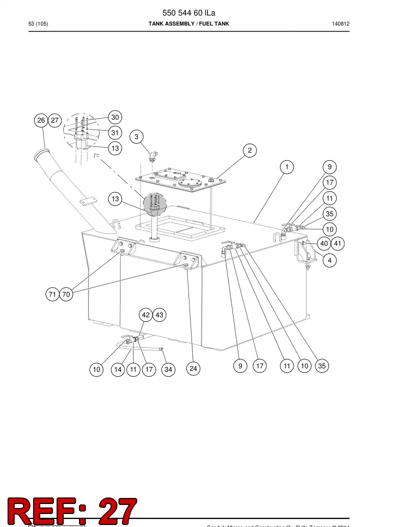 80240009a 802 400 09a Filter - Sandvik Technical Drawing