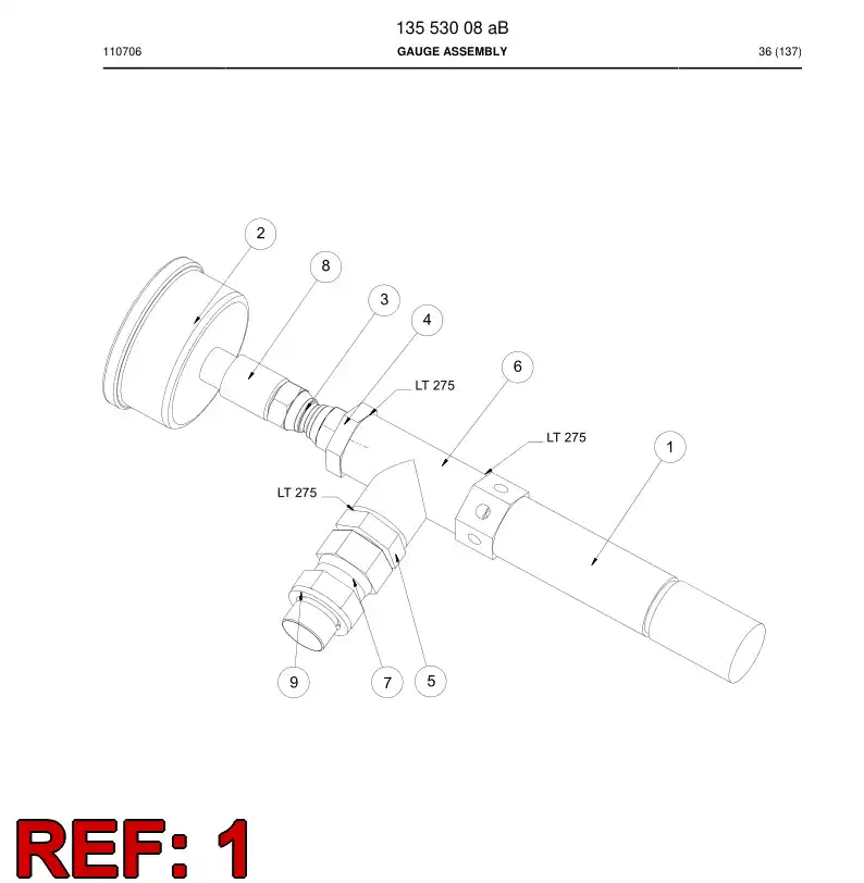 80266559a 802 665 59a Safety valve - Sandvik Technical Drawing