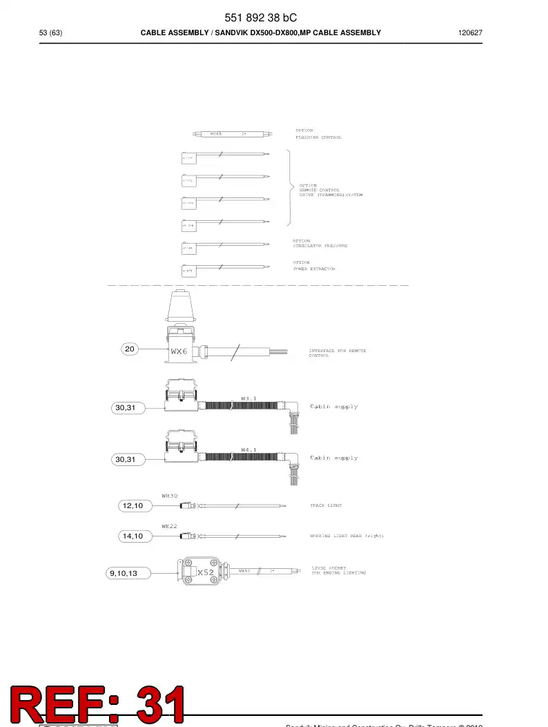 80307109a 803 071 09a TERMINAL BUSHING - Sandvik Technical Drawing