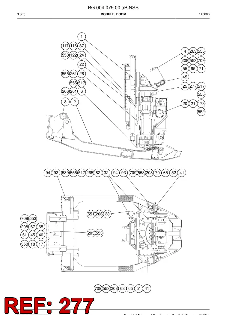 80400689 804 006 89 HEXAGON HEAD BOLT (FULL THREAD) - Sandvik Technical Drawing