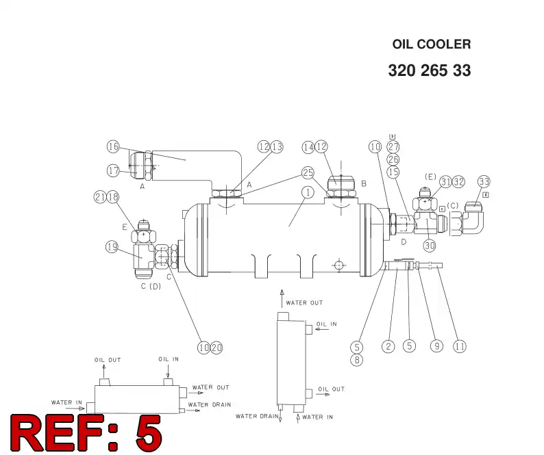 80411749 804 117 49 ADAPTER (HYDRAULIC) - Sandvik Technical Drawing