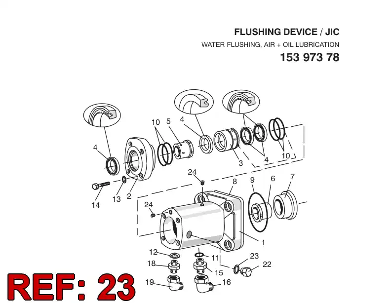 80416009 804 160 09 BONDED SEAL - Sandvik Technical Drawing