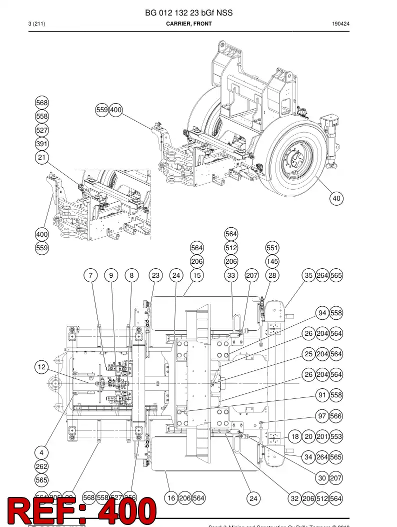 80432709 804 327 09 Hexagon head screw - Sandvik Technical Drawing