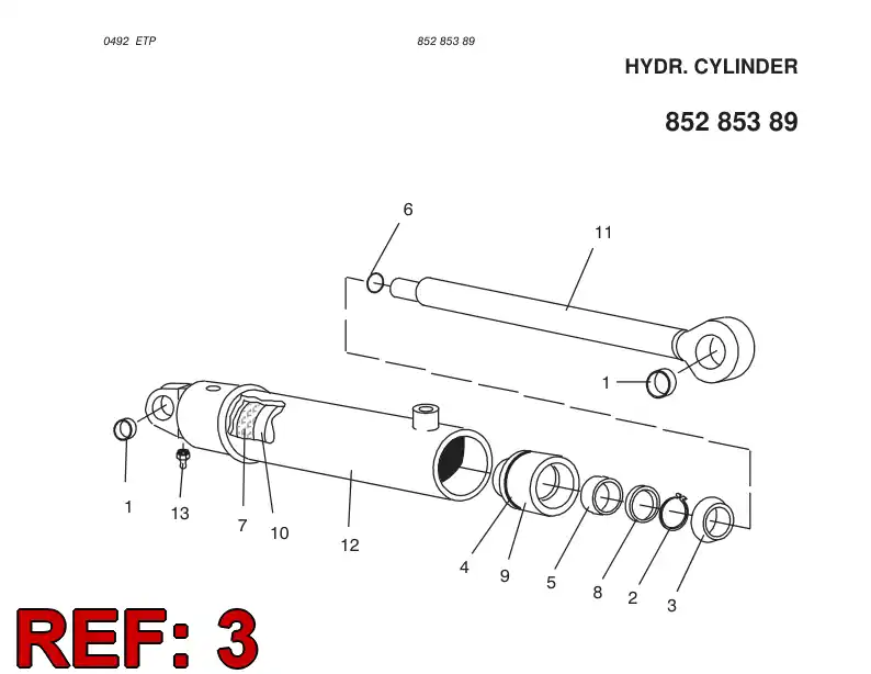 80611109 806 111 09 WIPER - Sandvik Technical Drawing