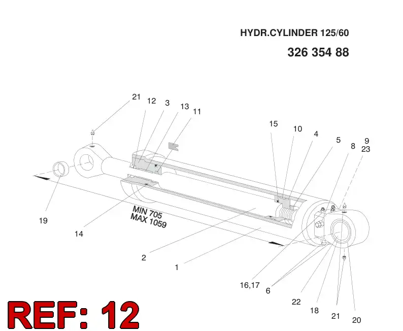 80612109 806 121 09 WIPER - Sandvik Technical Drawing