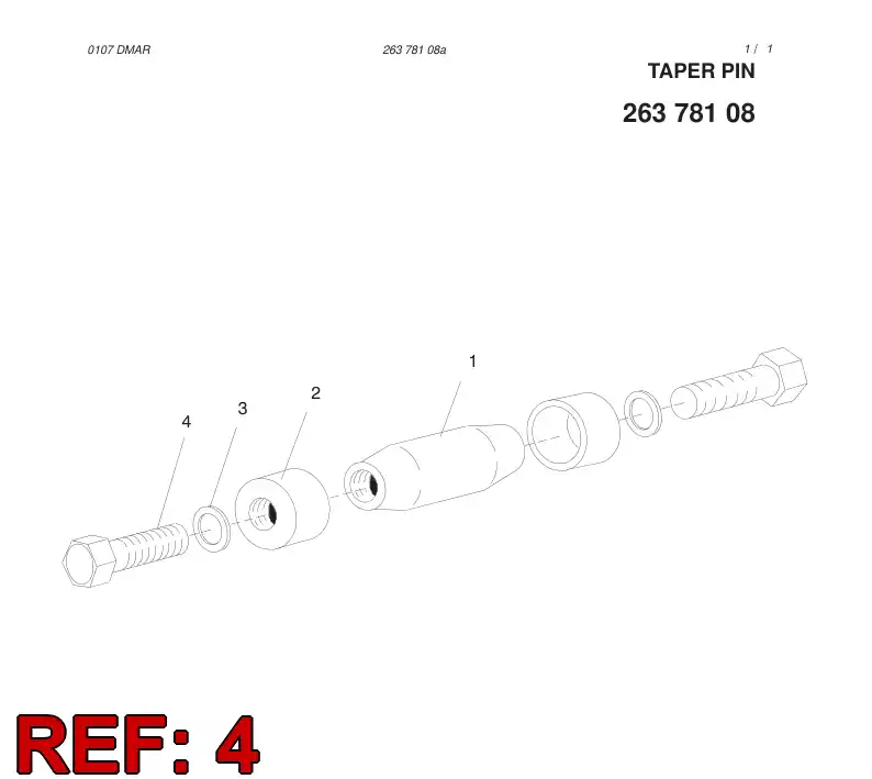 80619869 806 198 69 HEXAGON HEAD BOLT (FULL THREAD) - Sandvik Technical Drawing