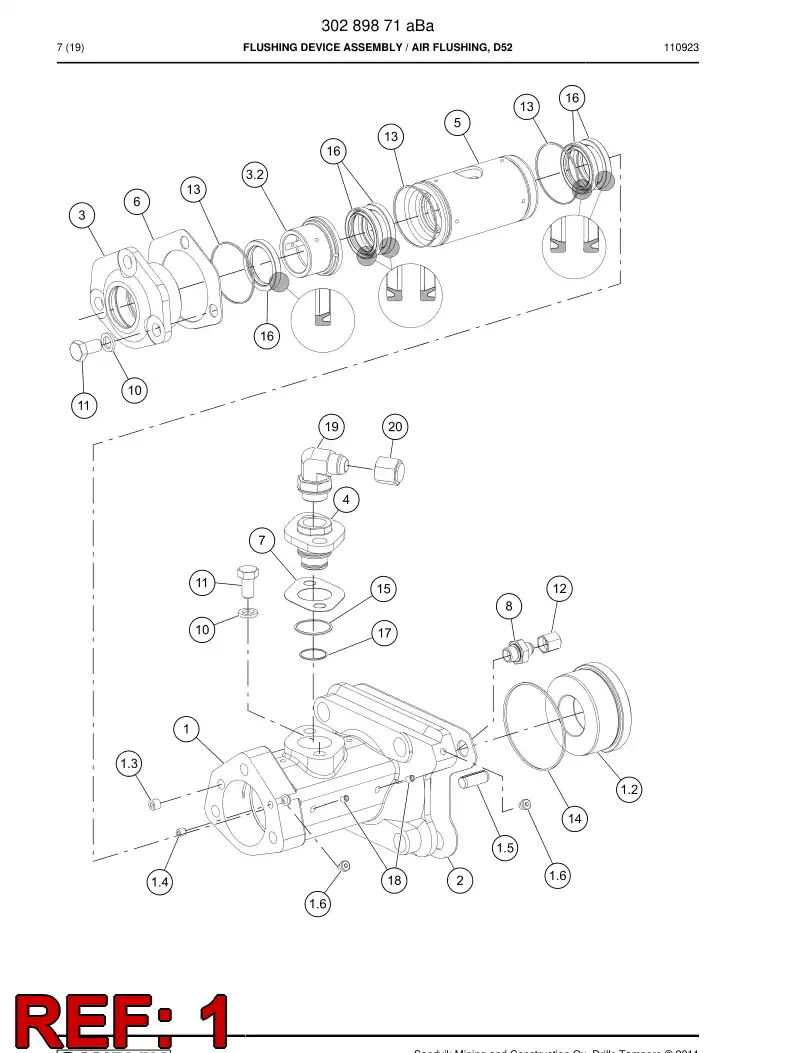 80644809a 806 448 09a CONECTOR - Sandvik Technical Drawing