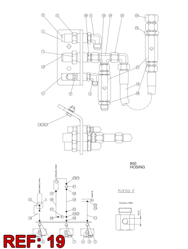 80714139 807 141 39 ADAPTER - Sandvik Technical Drawing
