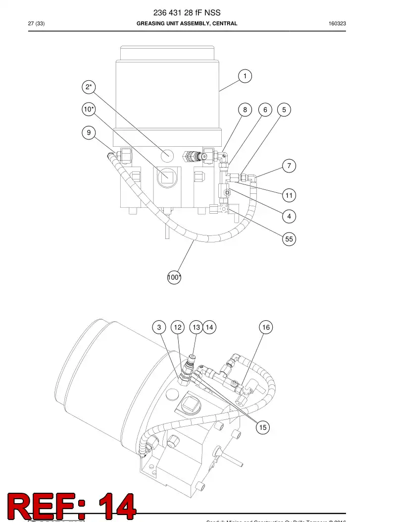 80724039 807 240 39 Cap, Filling - Sandvik Technical Drawing