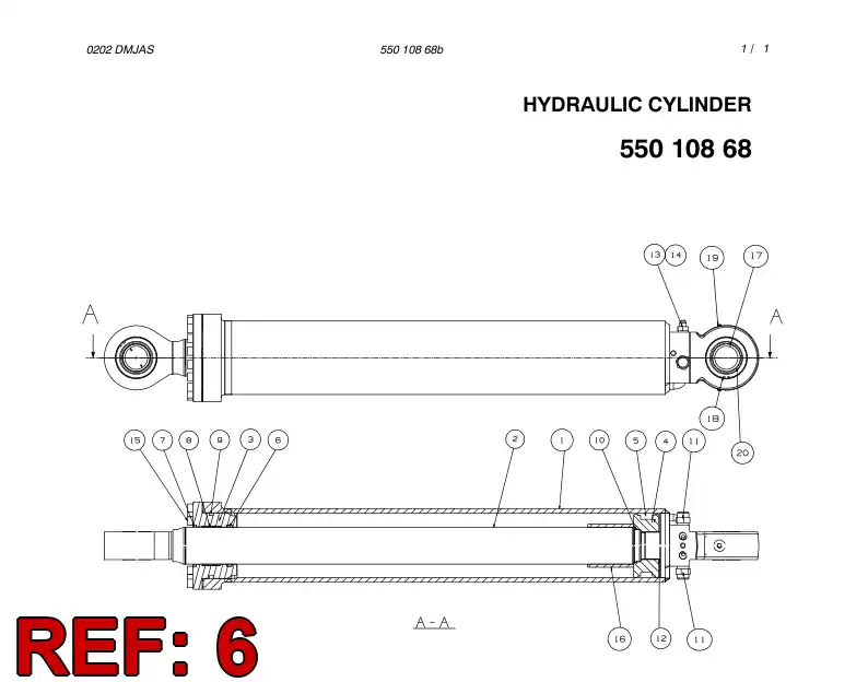 80725049 807 250 49 U-SEAL - Sandvik Technical Drawing