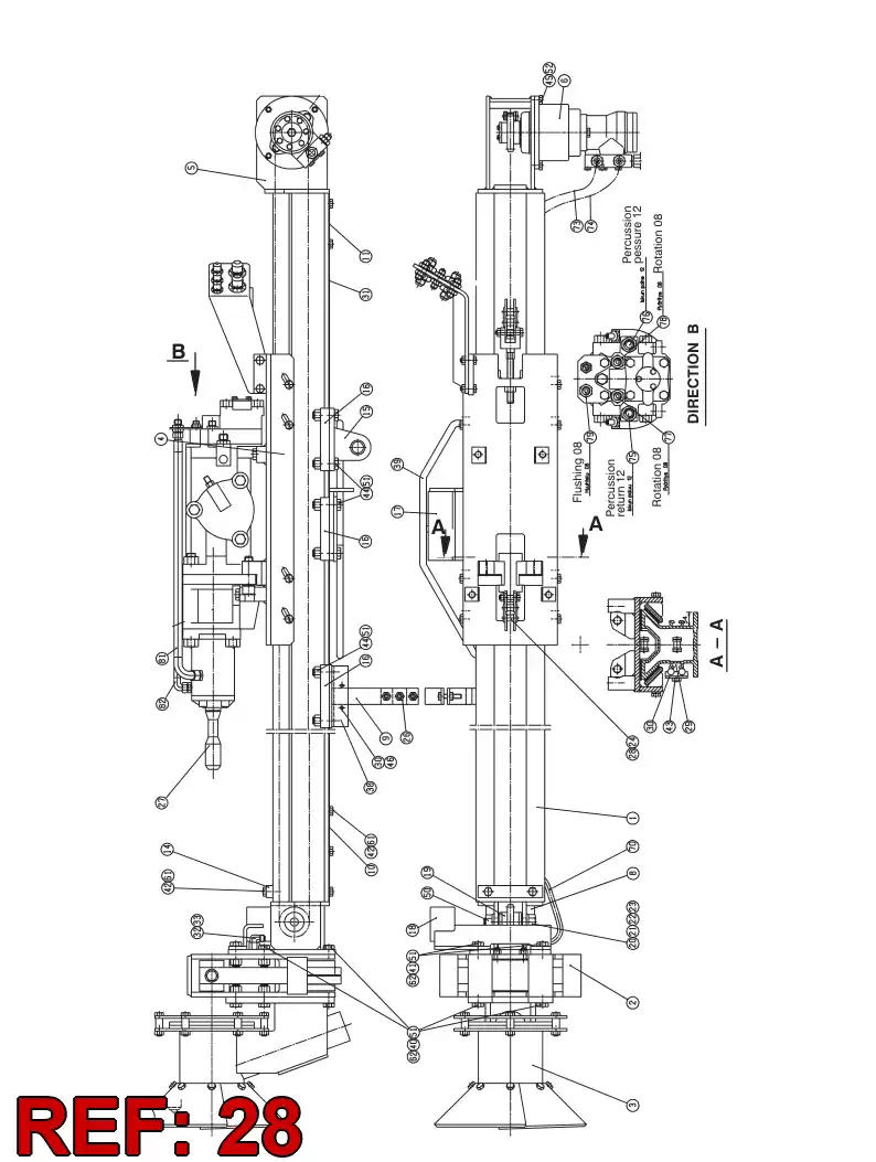 80735489 807 354 89 CONNECTING LINK - Sandvik Technical Drawing