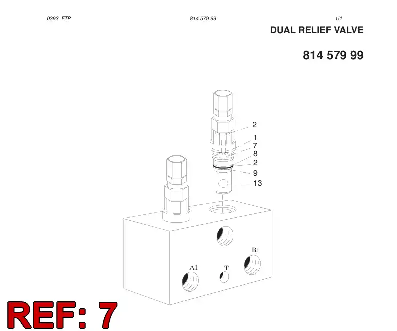 80740059 807 400 59 PILOT POPPET - Sandvik Technical Drawing