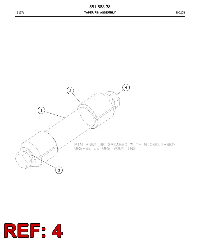 80765619 807 656 19 Hexagon head screw - Sandvik Technical Drawing