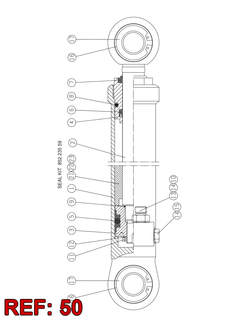 80775419 807 754 19 PLAIN BEARING - Sandvik Technical Drawing