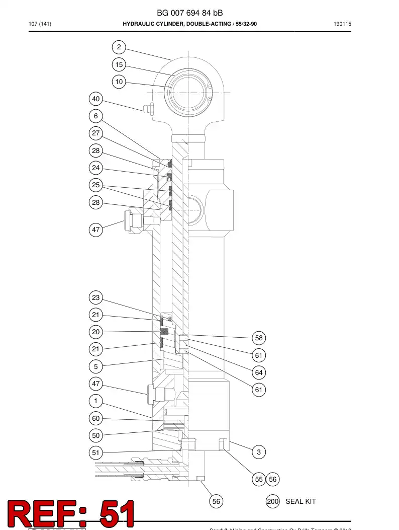 80801069a 808 010 69a O-Ring - Sandvik Technical Drawing