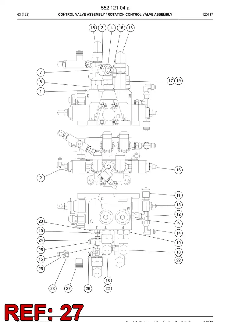 80822699c 808 226 99c Valve, Throttle Check - Sandvik Technical Drawing