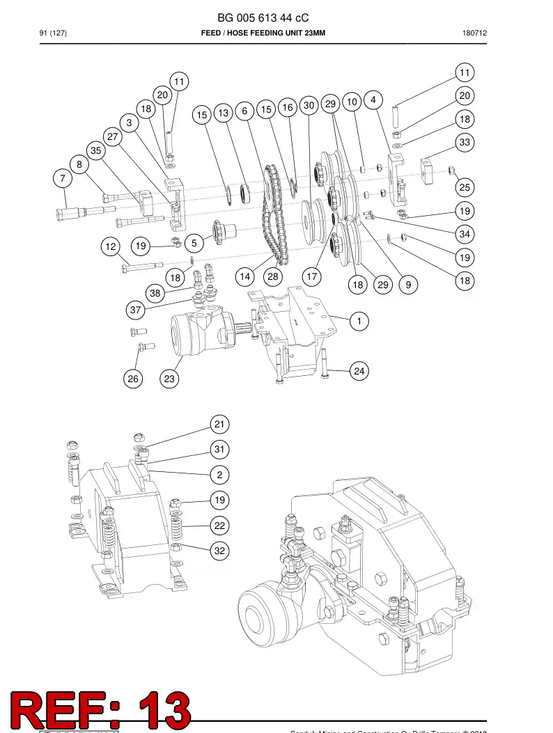 80875249 808 752 49 Bearing, Ball, Deep Groove - Sandvik Technical Drawing