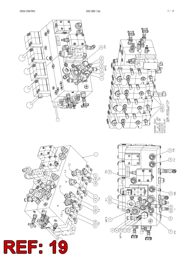 80875809 808 758 09 ADAPTER (HYDRAULIC) - Sandvik Technical Drawing