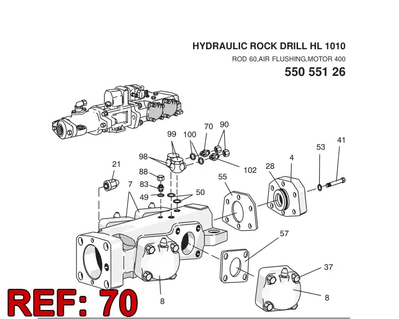 80875939 808 759 39 ADAPTER - Sandvik Technical Drawing