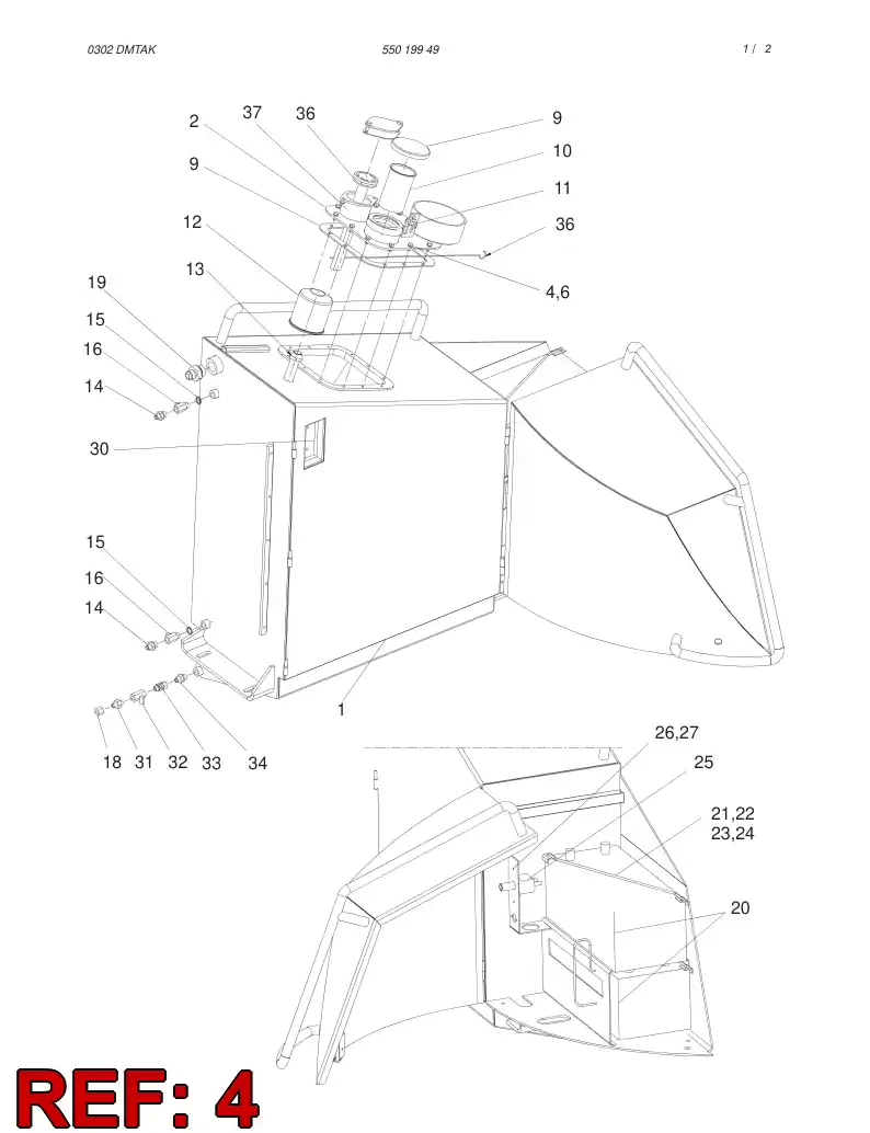 80880359 808 803 59 HEXAGON HEAD BOLT (FULL THREAD) - Sandvik Technical Drawing