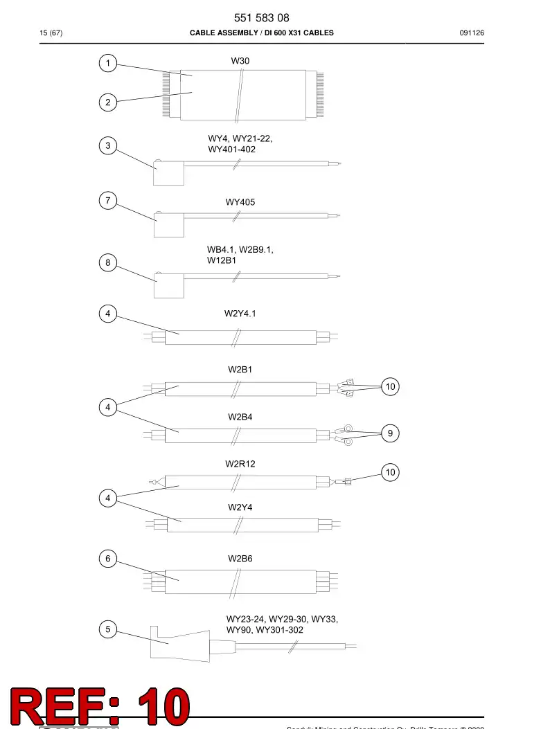 80892559 808 925 59 Cable terminal - Sandvik Technical Drawing