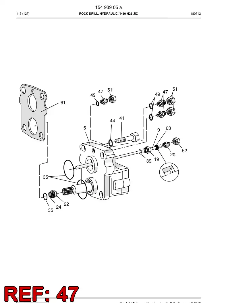 80897199a 808 971 99a ADAPTOR - Sandvik Technical Drawing