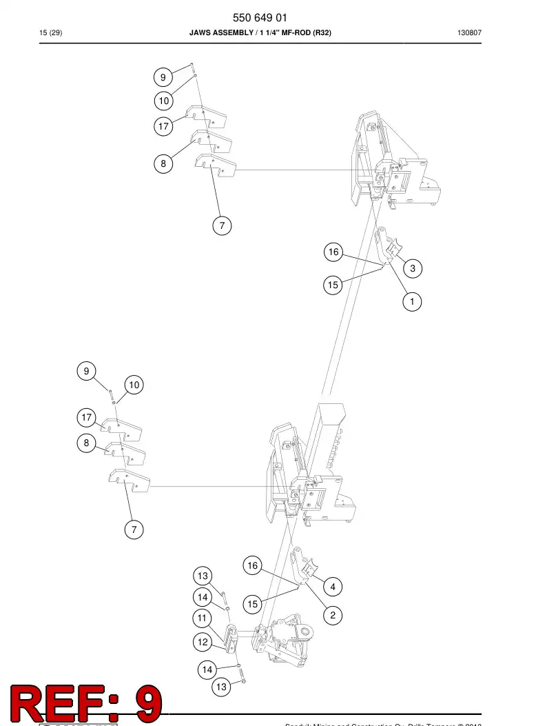 80899779a 808 997 79a HEXAGON HEAD BOLT (FULL THREAD) - Sandvik Technical Drawing