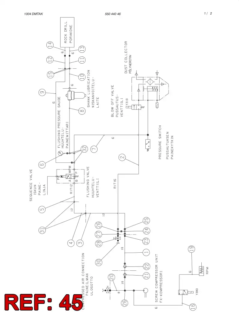 81005469 810 054 69 Filling cap - Sandvik Technical Drawing