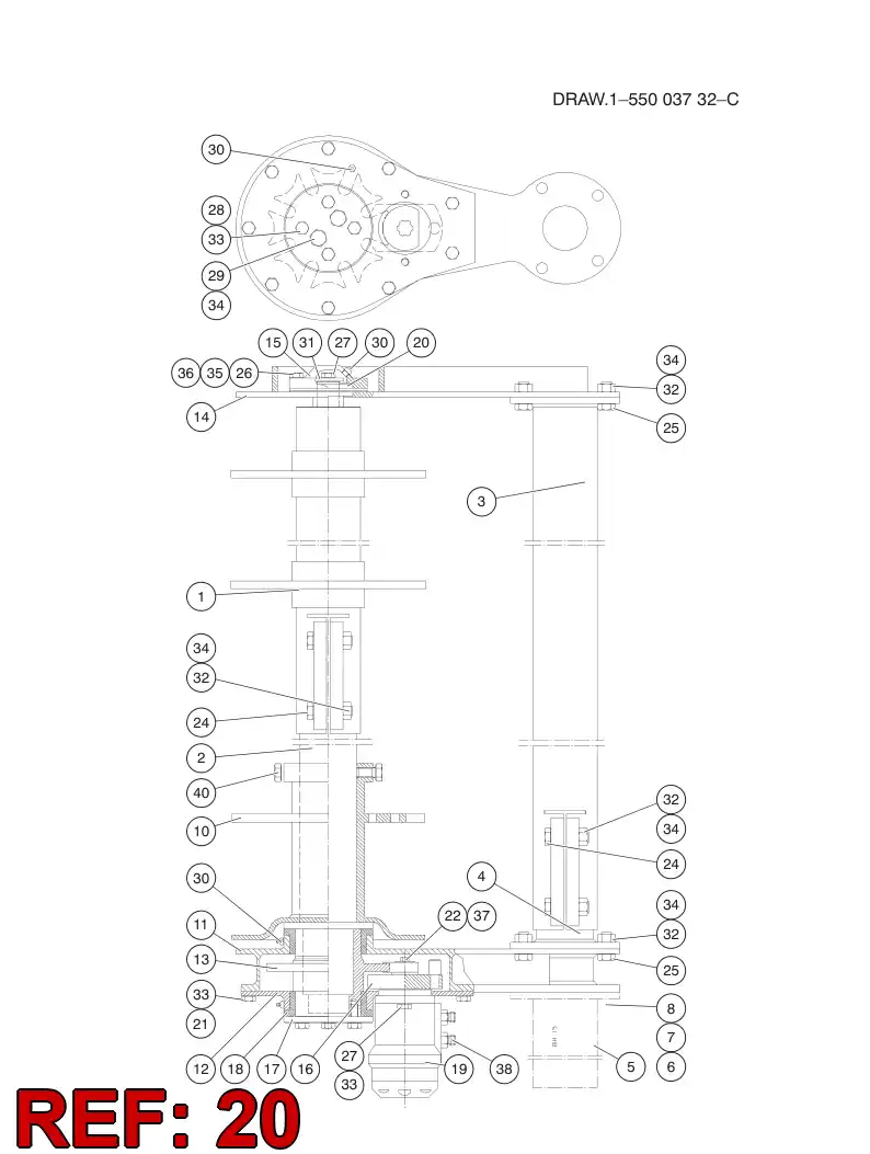 81007509 810 075 09 BEARING - Sandvik Technical Drawing