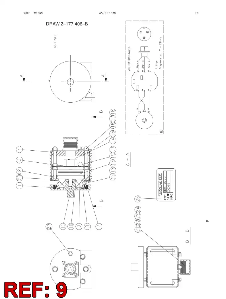 81008239 810 082 39 Bearing, Ball, Deep Groove - Sandvik Technical Drawing
