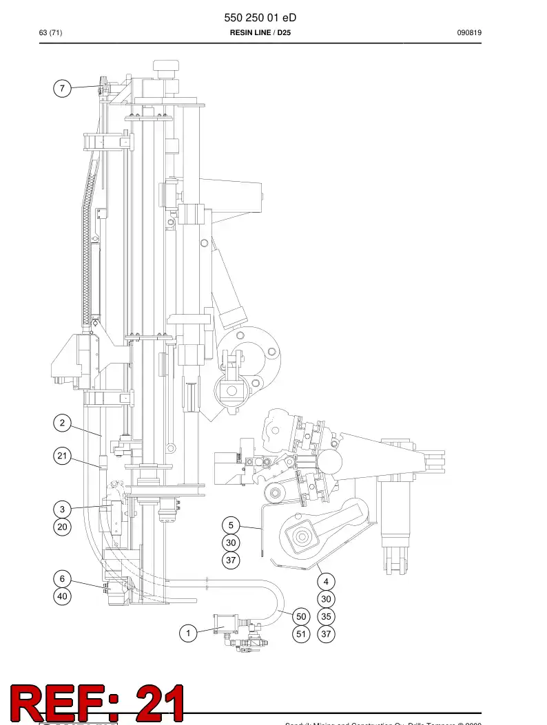 81010729 810 107 29 Clamp - Sandvik Technical Drawing