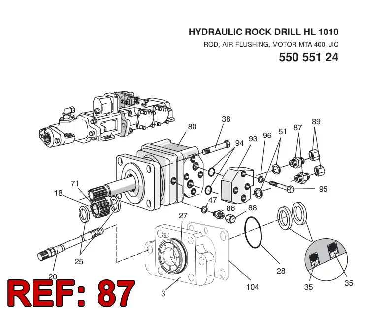 81013909 810 139 09 ADAPTER - Sandvik Technical Drawing