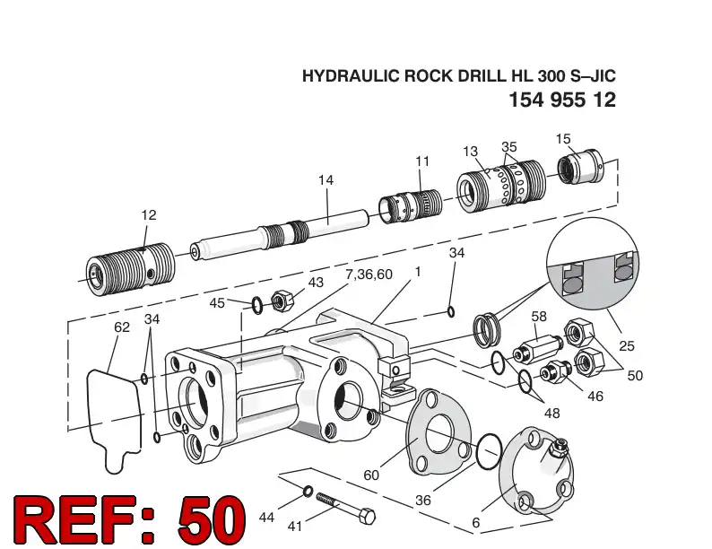 81034569 810 345 69 PLUG - Sandvik Technical Drawing