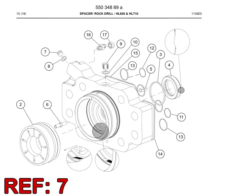 81035299a 810 352 99a CONECTOR - Sandvik Technical Drawing
