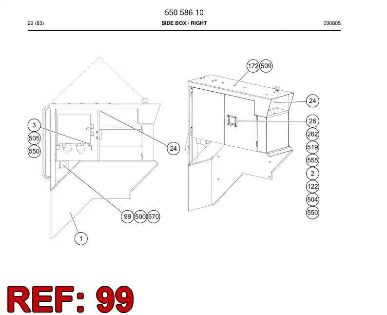 81038629 810 386 29 Slotted pan head screw - Sandvik Technical Drawing