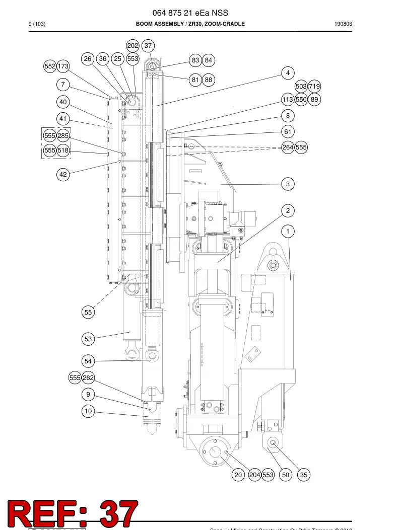81038759 810 387 59 Hexagon head screw - Sandvik Technical Drawing