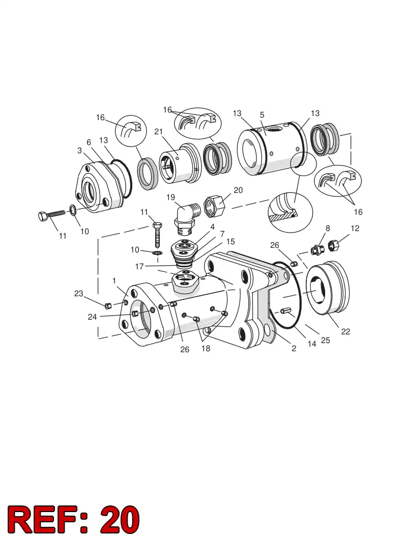 81039509 810 395 09 FITTING CAP - Sandvik Technical Drawing