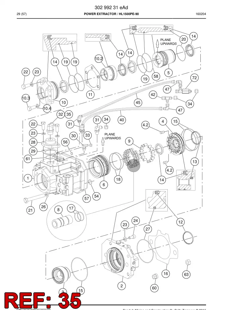81039509a 810 395 09a CONECTOR - Sandvik Technical Drawing