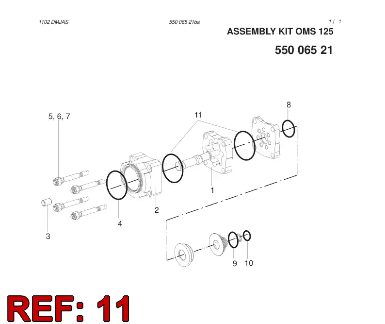 81061519 810 615 19 O-RING - Sandvik Technical Drawing