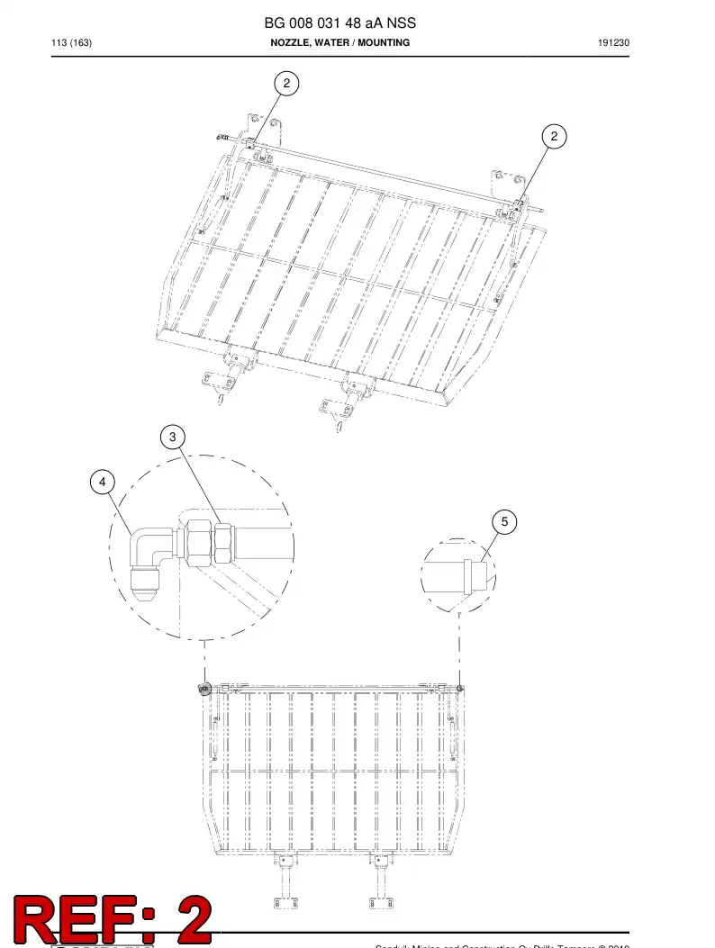 81124829 811 248 29 Clamp, Pipe - Sandvik Technical Drawing