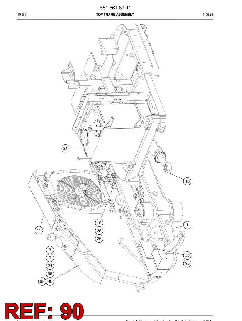 81125969a 811 259 69a Nut, Lock - Sandvik Technical Drawing