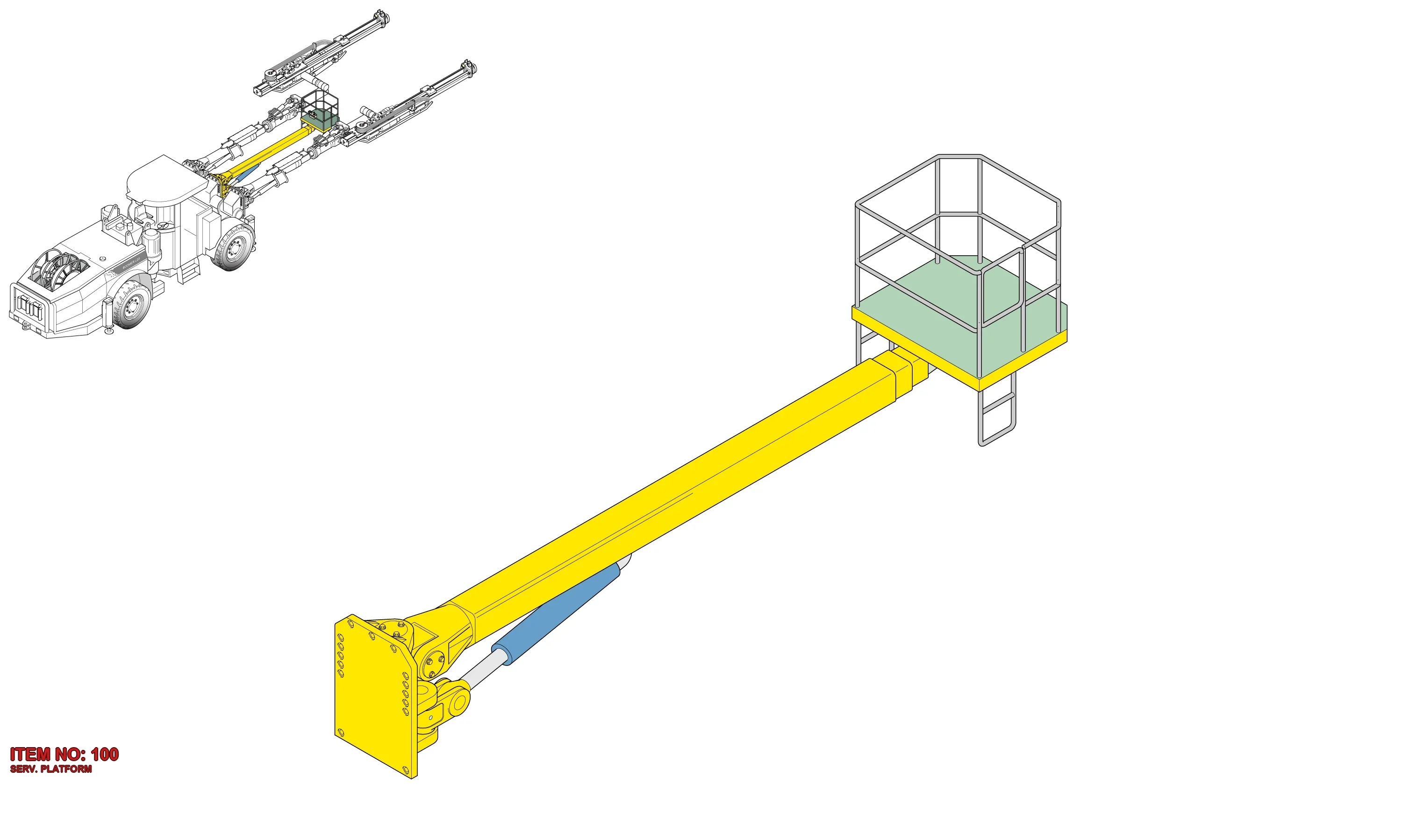 8113 0300 35 SERV. PLATFORM - Technical Drawing