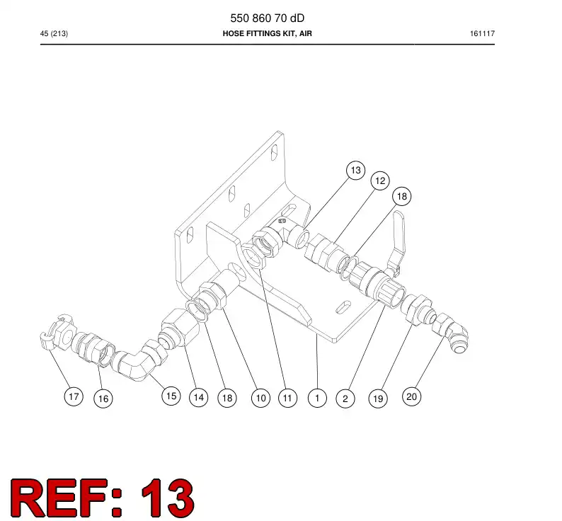 81158309 811 583 09 Adapter, Elbow - Sandvik Technical Drawing