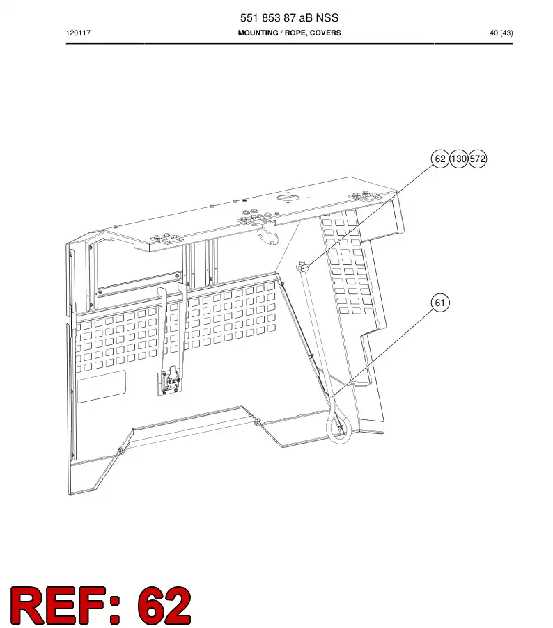 81169629 811 696 29 Clamp, Block, Complete - Sandvik Technical Drawing