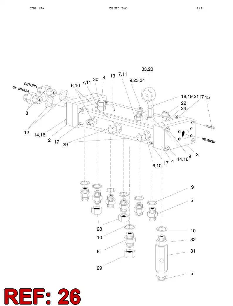 81260809 812 608 09 CONECTOR - Sandvik Technical Drawing
