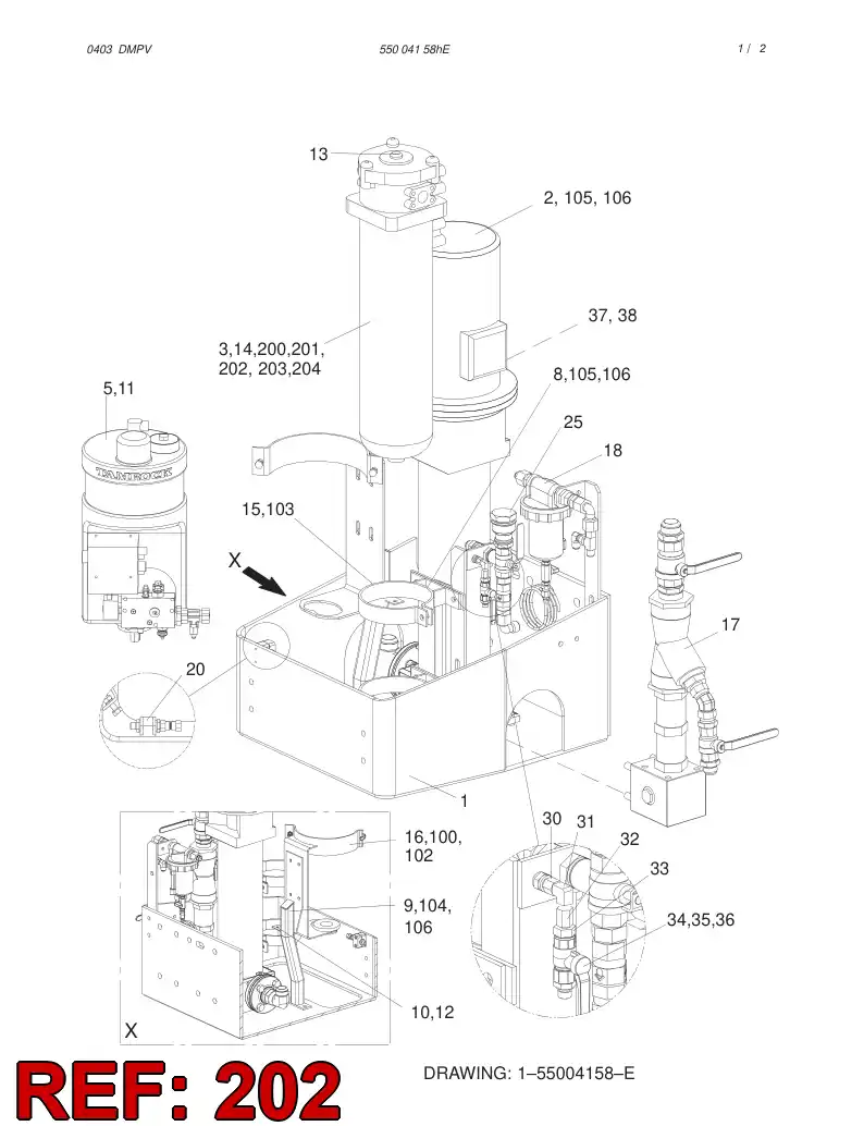 81291499 812 914 99 CONNECTING PIECE+O-RING - Sandvik Technical Drawing
